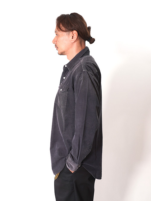 Wrangler  |  ウエスタンコーデュロイシャツ - Black