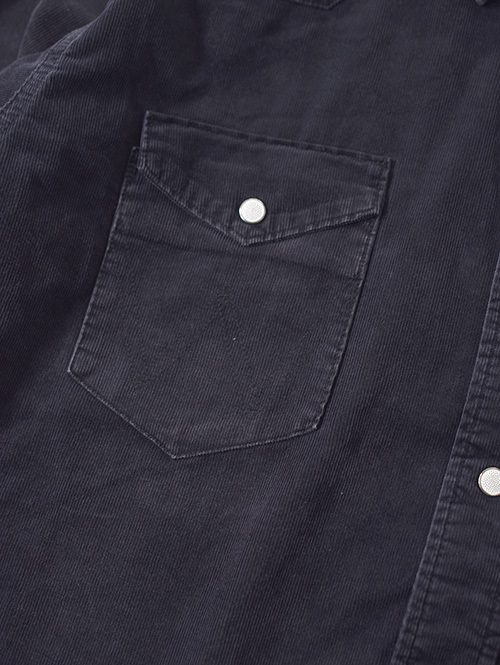 Wrangler  |  ウエスタンコーデュロイシャツ - Black