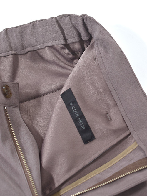 SALUTE HELM  |  Pe ピーチギャバ ワンタック ワイドパンツ (65507) - Khaki Beige