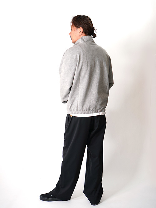 W.A.T.C STUDIO  |  Oversized boxy 1/4 Zip Sweater - H.Grey