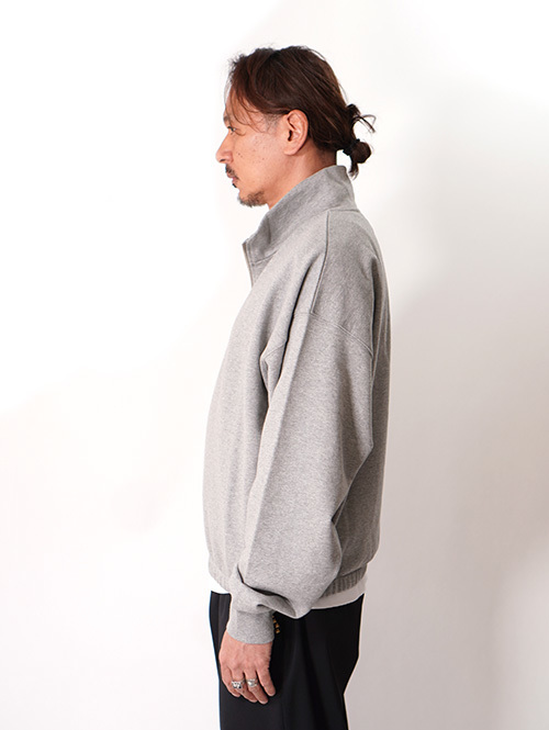 W.A.T.C STUDIO  |  Oversized boxy 1/4 Zip Sweater - H.Grey