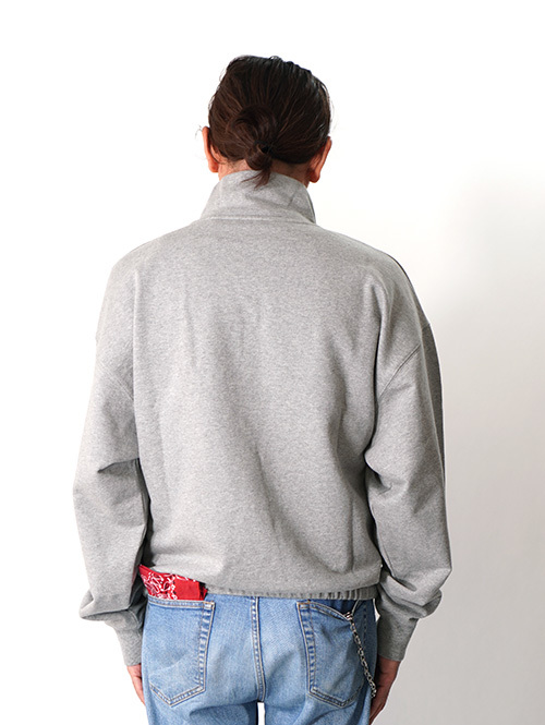 W.A.T.C STUDIO  |  Oversized boxy 1/4 Zip Sweater - H.Grey