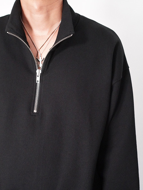 W.A.T.C STUDIO  |  Oversized boxy 1/4 Zip Sweater - Black