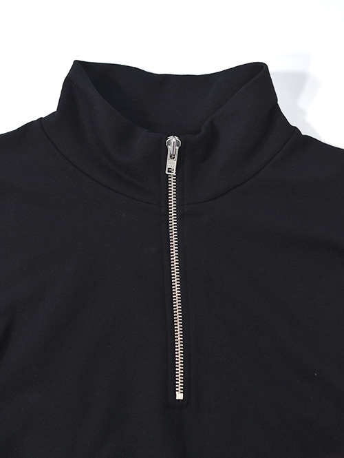 W.A.T.C STUDIO  |  Oversized boxy 1/4 Zip Sweater - Black